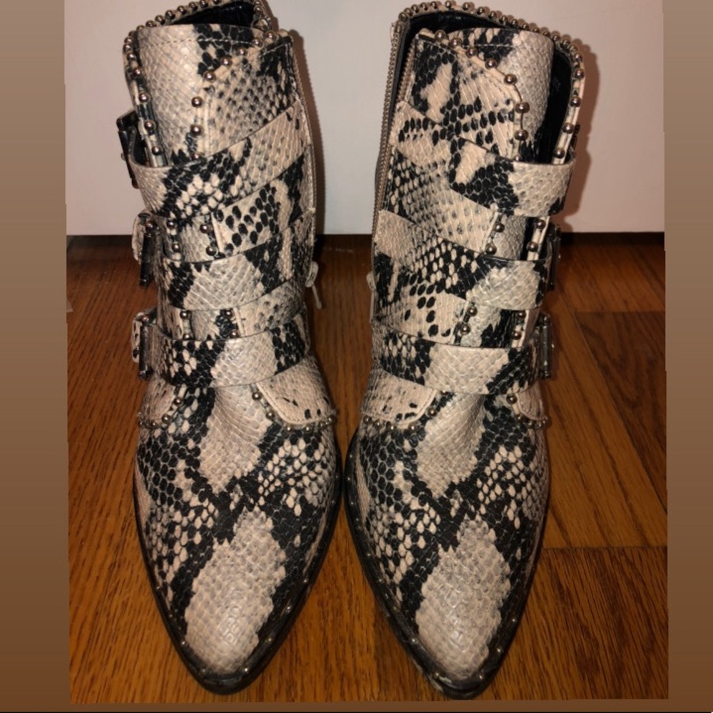 Steve Madden snakeskin booties